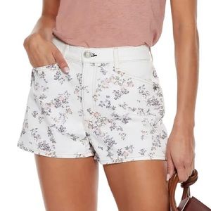 Rag & Bone. Ellie Floral Print Denim Shorts in Micro Floral.